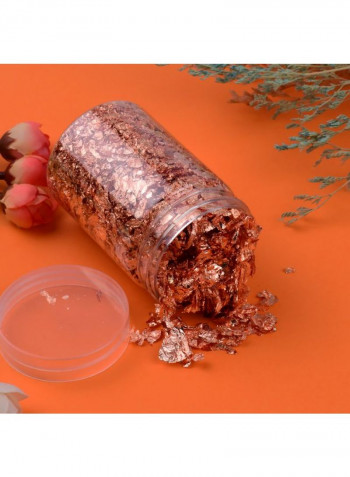 Imitation Foil Flakes Rose Gold