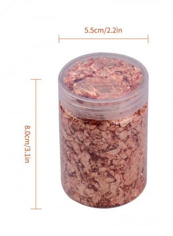 Imitation Foil Flakes Rose Gold