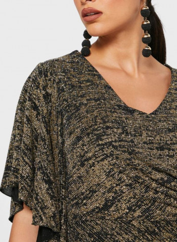 Kaftan Maxi Dress Green/Black