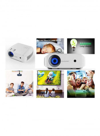 Mini Projector LED PROJ-WO-43-W White