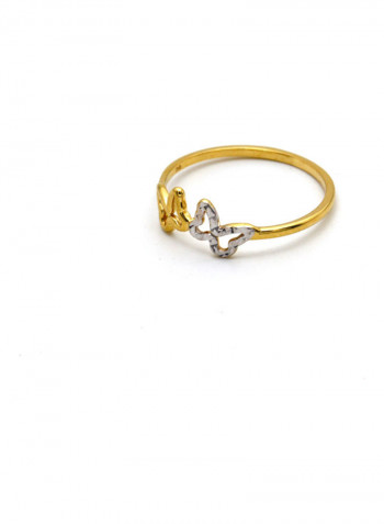 Real Gold Butterfly Ring