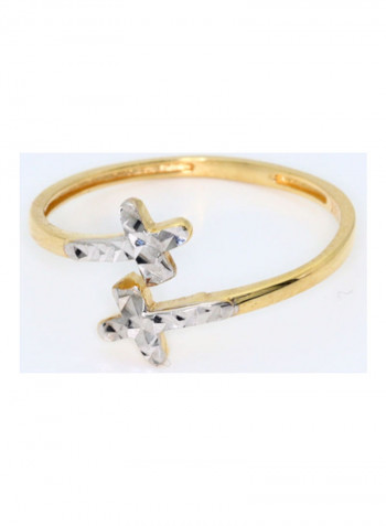 Real Gold Cross Ring Gold/Silver