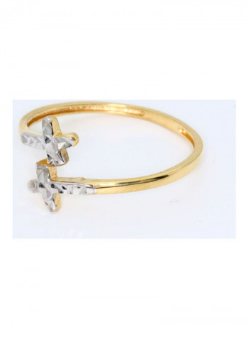 Real Gold Cross Ring Gold/Silver