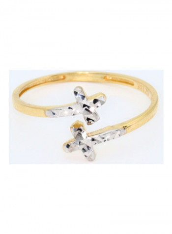 Real Gold Cross Ring Gold/Silver