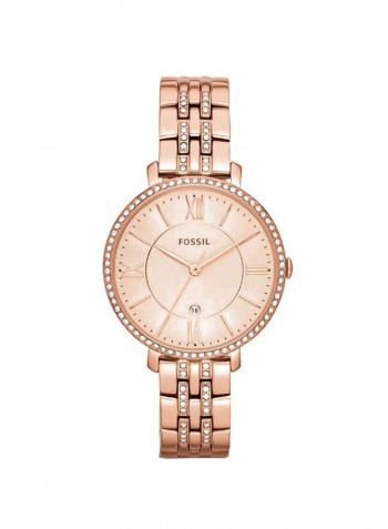 Women's Water Resistant Stainless Steel Analog Wrist Watch ES3546