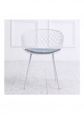 Quinn Dining Chair With Cushion White/Grey