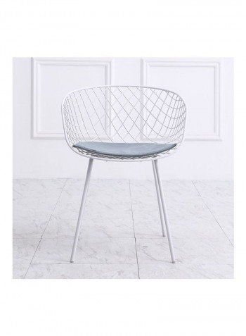Quinn Dining Chair With Cushion White/Grey