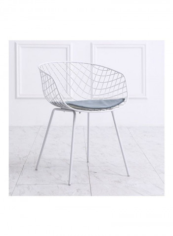 Quinn Dining Chair With Cushion White/Grey