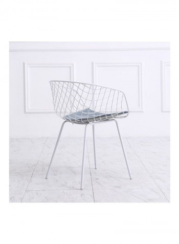 Quinn Dining Chair With Cushion White/Grey