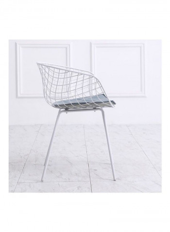 Quinn Dining Chair With Cushion White/Grey