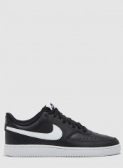 Court Vision Lace Up Low Top Sneakers Black/White