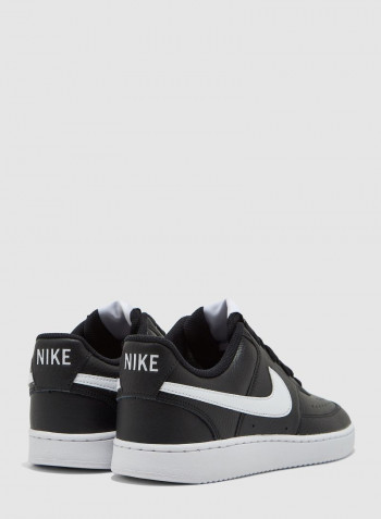 Court Vision Lace Up Low Top Sneakers Black/White
