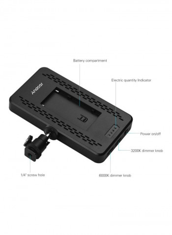 LED Video Light Kit Black/White