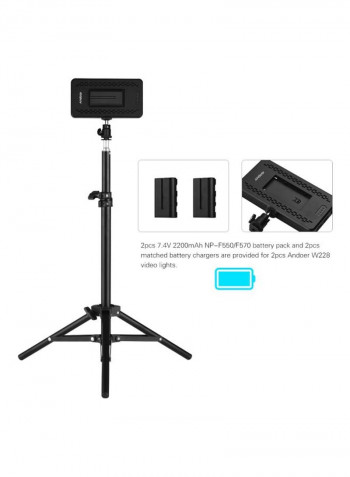 LED Video Light Kit Black/White