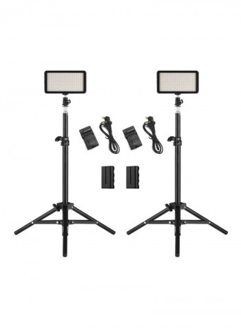 LED Video Light Kit Black/White