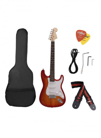 ST Electric Guitar Basswood Body Rosewood Fingerboard with Gig Bag Picks Strap