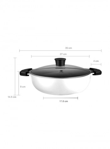 Youpin Twin Divided Cooking Pot White/Black/Clear 35x14.5cm