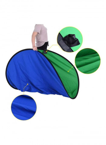 2-In-1 Collapsible Muslin Background Reflector 1.5x2meter Blue/Green