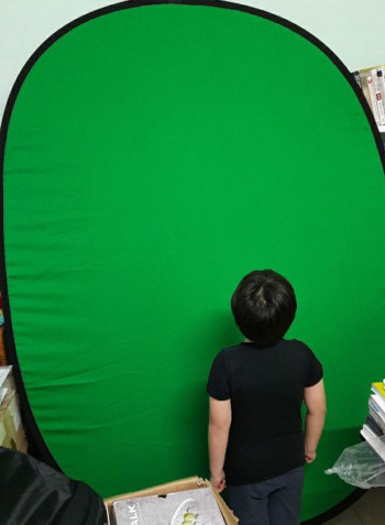 2-In-1 Collapsible Muslin Background Reflector 1.5x2meter Blue/Green