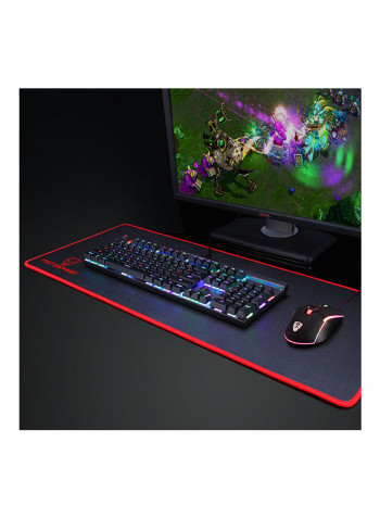 USB Wired RGB Backlit Gaming Keyboard 43 x 14 x 3centimeter Multicolour
