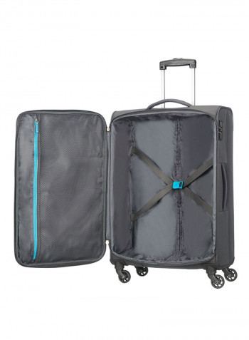 Jamaica Soft Large Luggage Trolley Bag Black