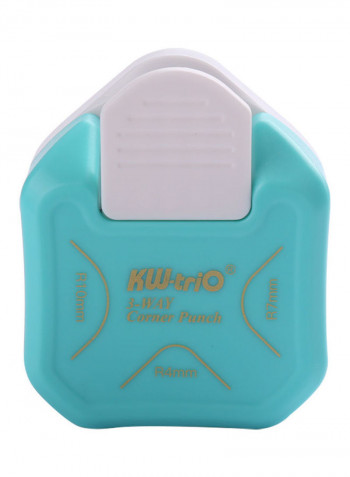3-in-1 Corner Rounder Punch for Card, Photo, Paper & Laminating Pouches Blue