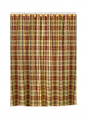 Checkered Shower Curtain Red/Yellow/Green 72x72inch