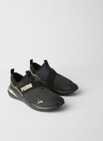 Platinum Alt Slip-On Training Shoes Black-Team Gold