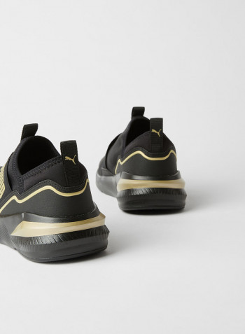 Platinum Alt Slip-On Training Shoes Black-Team Gold