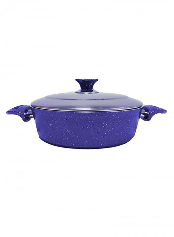 18-Piece Granite Cookware Set With Service Set Blue 9.5kg