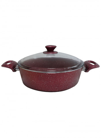 18-Piece Granite Cookware Set With Service Set Red 9.5kg