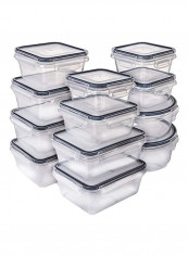 12-Piece Food Storage Container With Lid Clear