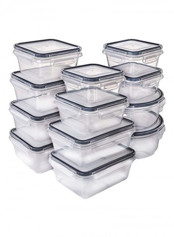 12-Piece Food Storage Container With Lid Clear