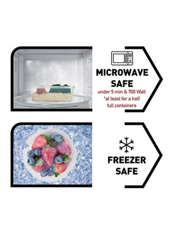 12-Piece Food Storage Container With Lid Clear