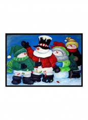 Light Brigade Snowman Indoor/Outdoor Mat Multicolour 11 x 11inch