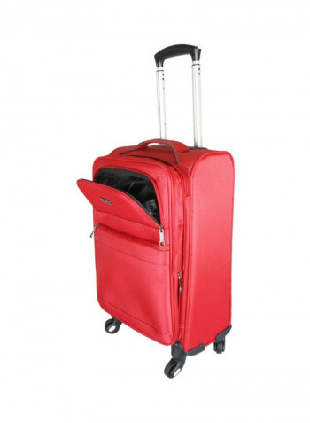 3-Piece Lightweight Trolley Bag Set Red