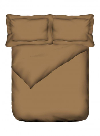 3-Piece Supima Super Soft Cotton Bedsheet Set Cotton Brown Super King