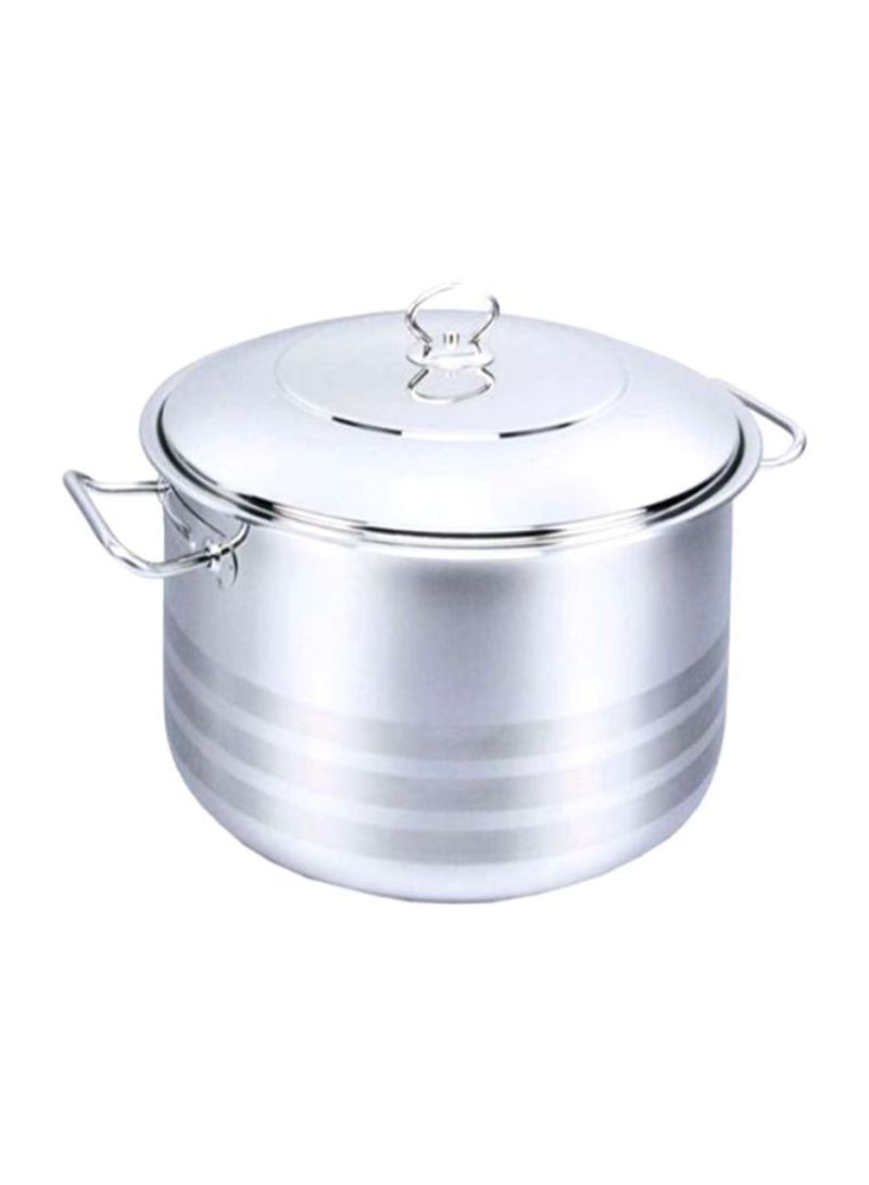 Casserole Pot With Lid Silver 40x26cm