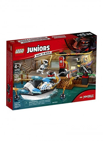 131-Piece Junior Zane's Ninja Boat Pursuit Building Kit