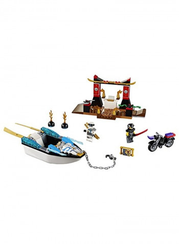 131-Piece Junior Zane's Ninja Boat Pursuit Building Kit