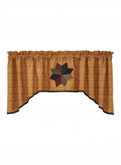 Montclair Lined Jabot Window Valance Brown 72 x 22inch