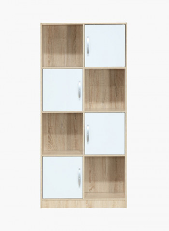 Oslo Sonoma Book Case with 4-Doors Multicolour 80 x 174 x 29centimeter
