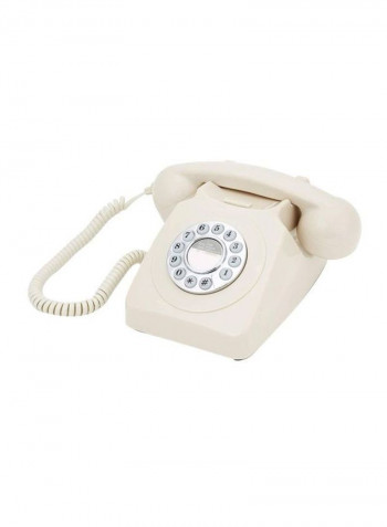 Push Button Landline Phone Cream