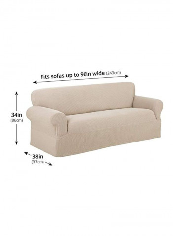 Sofa Furniture Slipcover Natural White 36x74x32inch