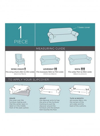 Sofa Furniture Slipcover Natural White 36x74x32inch