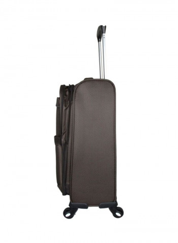 3-Piece Lightweight Trolley Bag Set Coffee