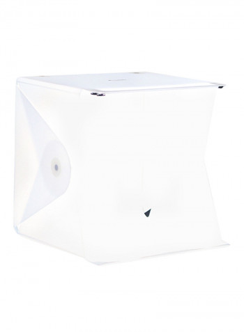 Foldable Photography Box With Dual LED Light 15inch White