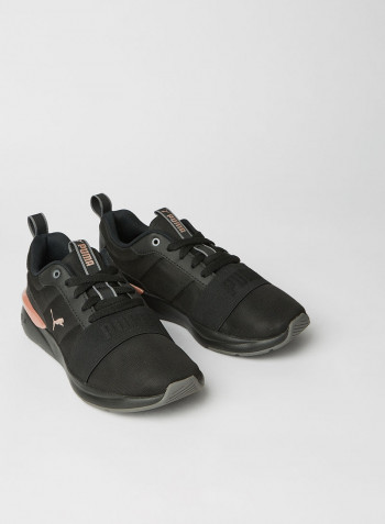 Rose Plus Sneakers Black-Rose Gold