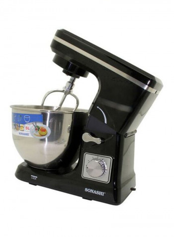 3 In 1 Stainless Steel Bowl Stand Mixer SMX-140 Black/Silver