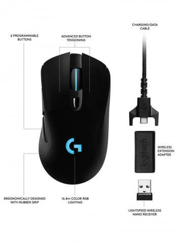 G703 Lightspeed Wireless Gaming Mouse Black